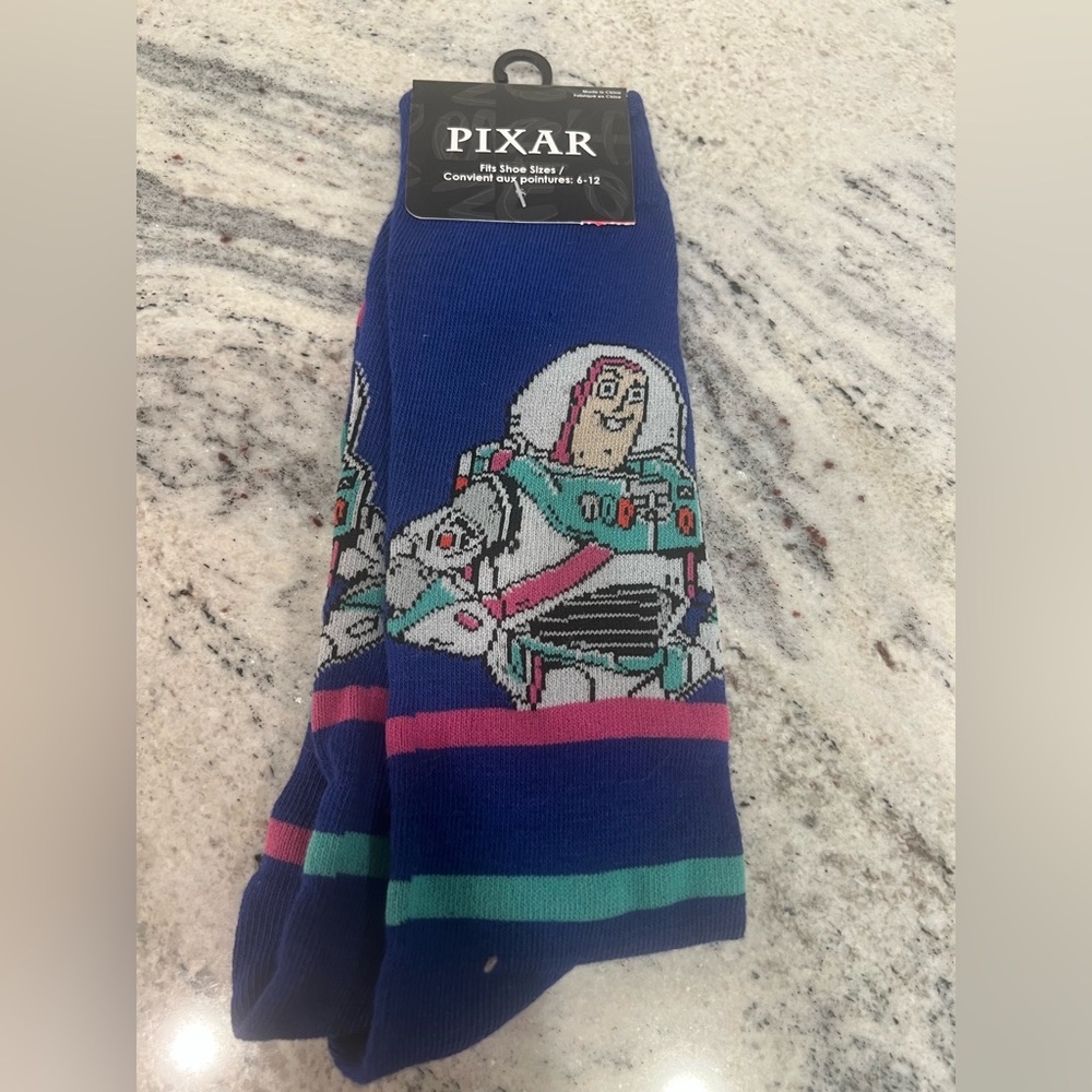 Pixar buzz lightyear Blue Character Socks